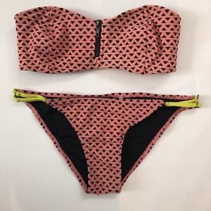 H&M 2pic swim Neon straps Size 6